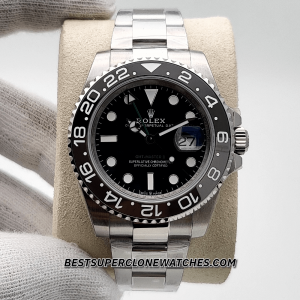 Rolex GMT Master II Black Dial 3285 Swiss Super Clone Watch Ref-126710GRNR