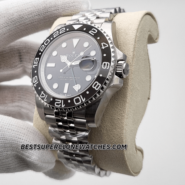 Rolex GMT Master II Jubilee Black Dial 3285 Swiss Super Clone Watch Ref-126710GRNR - Image 2