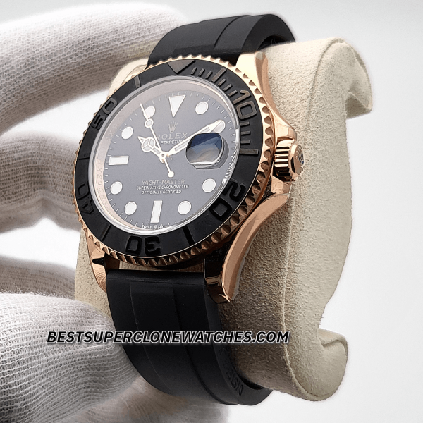 Rolex Yacht-Master Everose Gold Oysterflex 3235 Swiss Super Clone Watch Ref-126655 - Image 2
