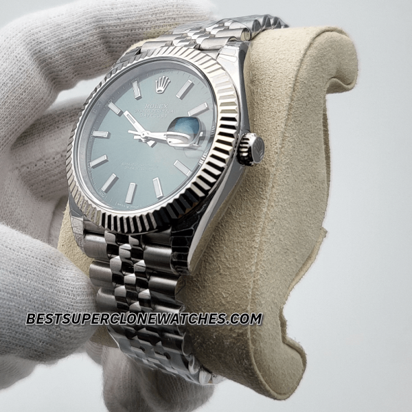 Rolex Datejust Oystersteel and White Gold Mint Green Dial 3235 Swiss Super Clone Watch Ref-126334 - Image 4