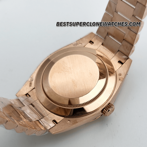 Rolex Day-Date Everose Gold Olive Green Dial 3255 Swiss Super Clone Watch Ref-228235 - Image 7