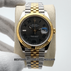 Rolex Datejust Oystersteel and Yellow Gold Slate Dial 3235 Swiss Super Clone Watch Ref-126333