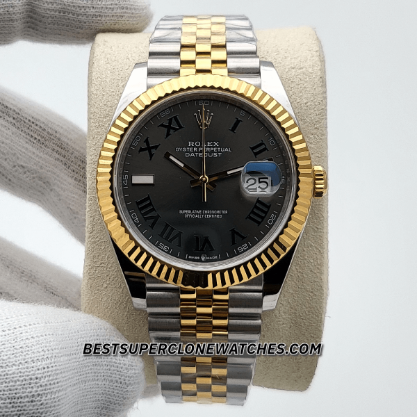 Rolex Datejust Oystersteel and Yellow Gold Slate Dial 3235 Swiss Super Clone Watch Ref-126333