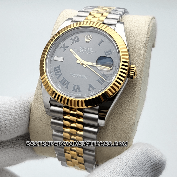 Rolex Datejust Oystersteel and Yellow Gold Slate Dial 3235 Swiss Super Clone Watch Ref-126333 - Image 2