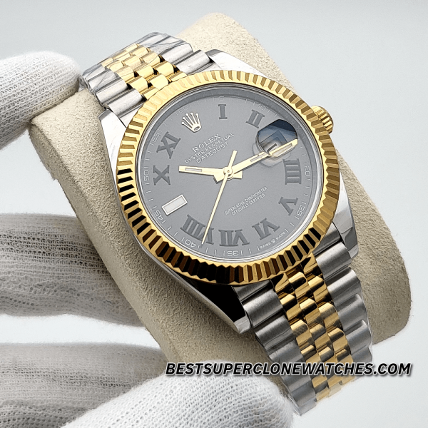 Rolex Datejust Oystersteel and Yellow Gold Slate Dial 3235 Swiss Super Clone Watch Ref-126333 - Image 3