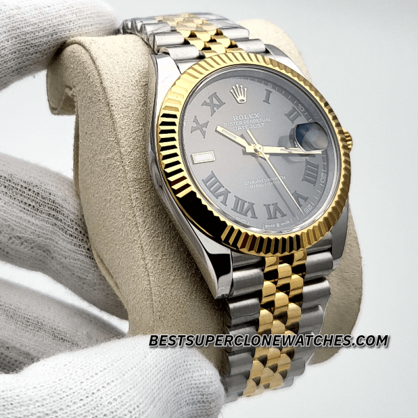 Rolex Datejust Oystersteel and Yellow Gold Slate Dial 3235 Swiss Super Clone Watch Ref-126333 - Image 5