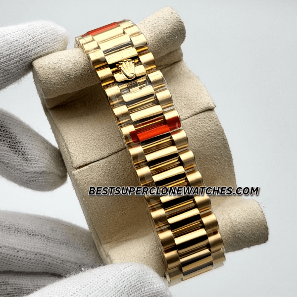 Rolex Day-Date 18kt Yellow Gold Champagne-colour Dial 3255 Swiss Super Clone Watch Ref-228238 - Image 6