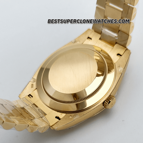 Rolex Day-Date 18kt Yellow Gold Bright Black Dial 3255 Swiss Super Clone Watch Ref-228238 - Image 7