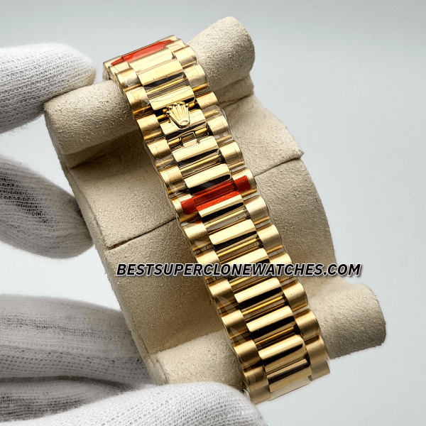 Rolex Day-Date 18kt Yellow Gold White Dial 3255 Swiss Super Clone Watch Ref-228238 - Image 6