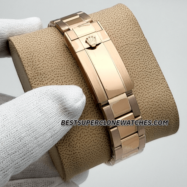 Rolex Daytona Rainbow Everose Gold Black Dial 4130 Swiss Super Clone Watch Ref-116595RBOW - Image 4