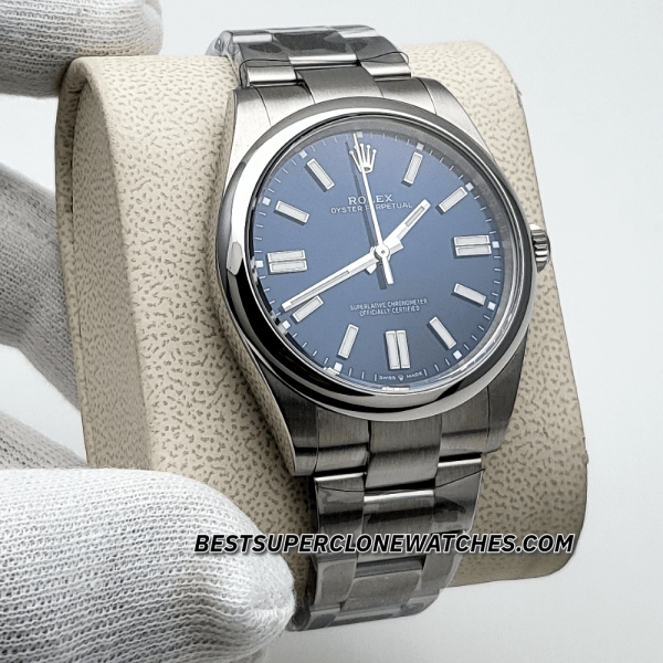 Rolex Oyster Perpetual Bright Blue Dial 3230 Swiss Super Clone Watch Ref-124300 - Image 3