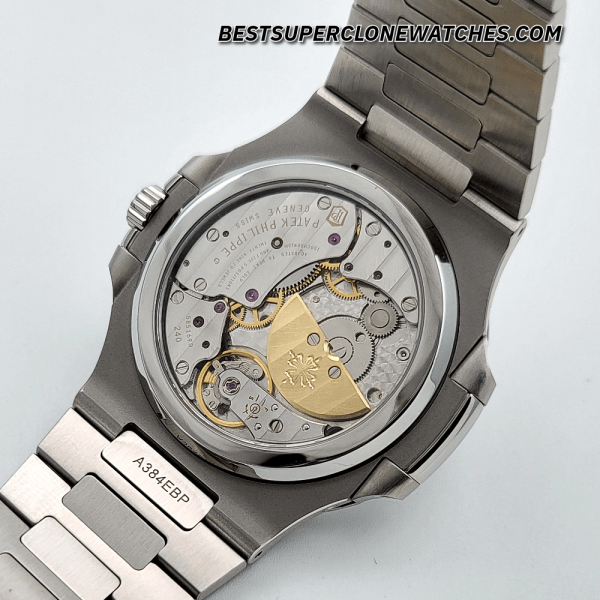 Patek Philippe Nautilus Moon Phase Power Reserve Black-Blue Dial 240 PS IRM CLU Swiss Super Clone Watch Ref-5712/1A-001 - Image 5