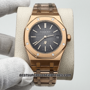 Audemars Piguet Royal Oak Jumbo Extra-Thin Smoked Grey Dial 7121 Swiss Super Clone Watch Ref-16202OR.OO.1240OR.02