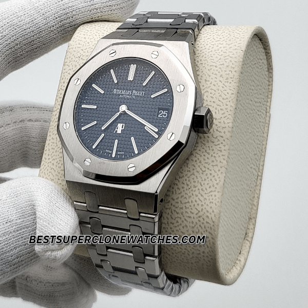 Audemars Piguet Royal Oak Jumbo Extra-Thin Blue Dial 7121 Swiss Super Clone Watch Ref-16202ST.OO.1240ST.02 - Image 2
