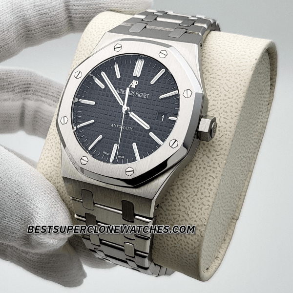 Audemars Piguet Royal Oak Stainless Steel Black Dial 3120 Swiss Super Clone Watch Ref-15400ST.OO.1220ST.01.A - Image 2