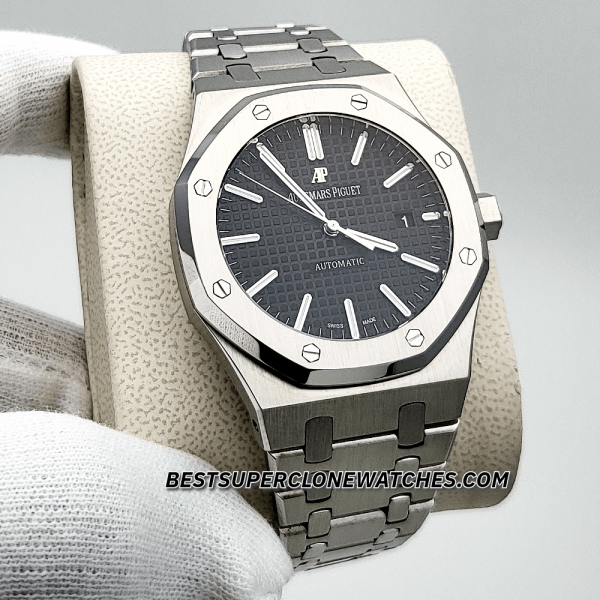Audemars Piguet Royal Oak Stainless Steel Black Dial 3120 Swiss Super Clone Watch Ref-15400ST.OO.1220ST.01.A - Image 3