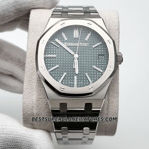 Audemars Piguet Royal Oak Stainless Steel 50th Anniversary Green Dial 4302 Swiss Super Clone Watch Ref-15510ST.OO.1320ST.09