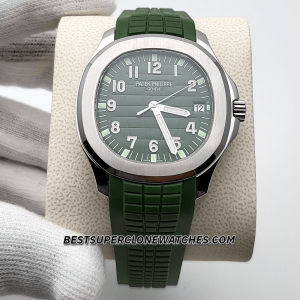 Patek Philippe Aquanaut White Gold Khaki Green Dial 26-330 S C Swiss Super Clone Watch Ref-5168G-010