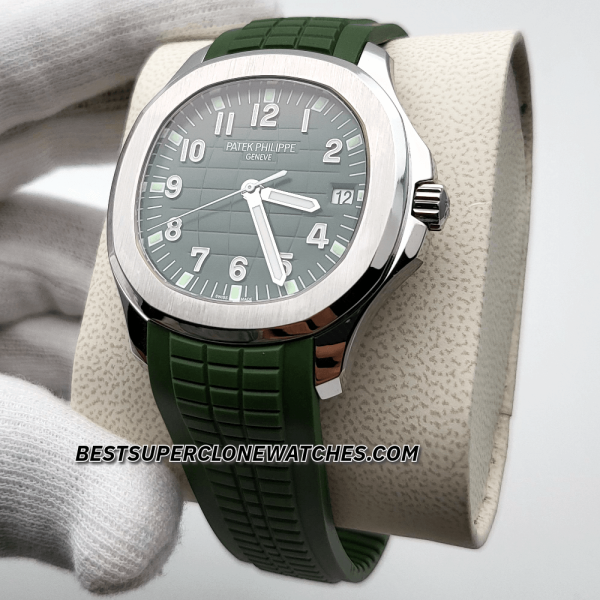 Patek Philippe Aquanaut White Gold Khaki Green Dial 26-330 S C Swiss Super Clone Watch Ref-5168G-010 - Image 2