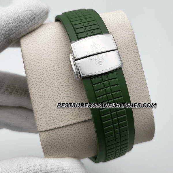 Patek Philippe Aquanaut White Gold Khaki Green Dial 26-330 S C Swiss Super Clone Watch Ref-5168G-010 - Image 4