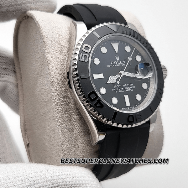 Rolex Yacht-Master White Gold Oysterflex 3235 Swiss Super Clone Watch Ref-226659 - Image 3