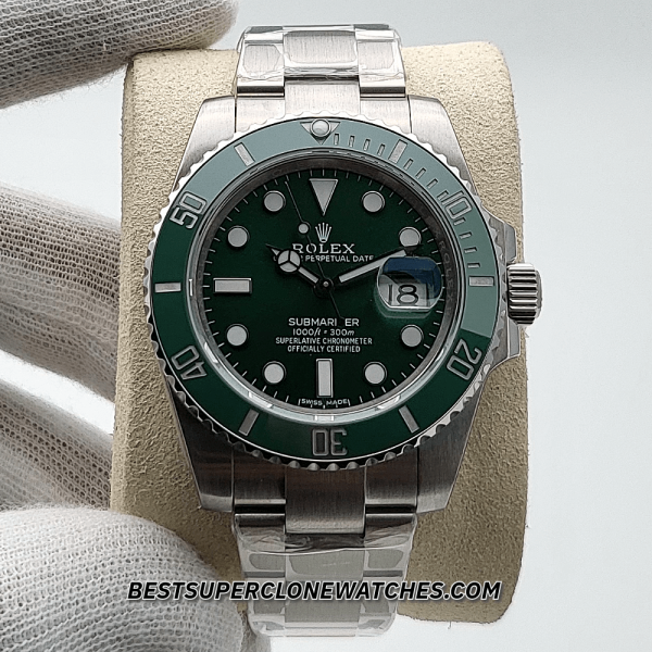Rolex Submariner Hulk Date Green Dial 3135 Swiss Super Clone Watch Ref-116610LV