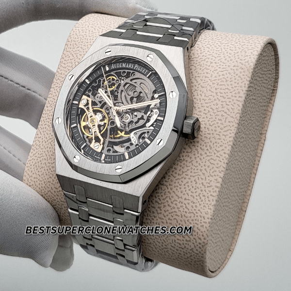 Audemars Piguet Royal Oak Double Balance Wheel Openworked Stainless Steel 3132 Swiss Super Clone Watch Ref-15407ST.OO.1220ST.01 - Image 2