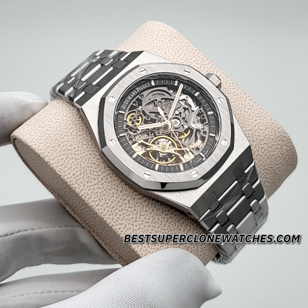 Audemars Piguet Royal Oak Double Balance Wheel Openworked Stainless Steel 3132 Swiss Super Clone Watch Ref-15407ST.OO.1220ST.01 - Image 3