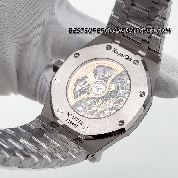 Audemars Piguet Royal Oak Double Balance Wheel Openworked Stainless Steel 3132 Swiss Super Clone Watch Ref-15407ST.OO.1220ST.01 - Image 5