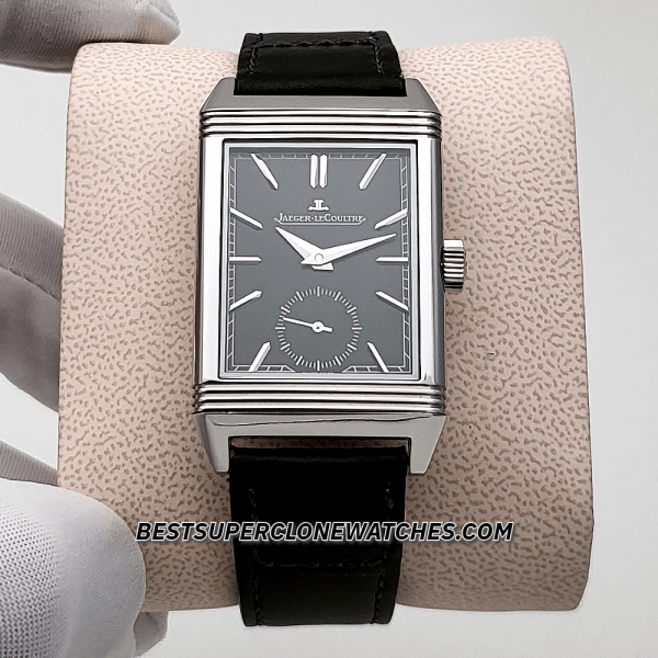 Jaeger-LeCoultre Reverso Tribute Monogace Small Seconds Green leather Strap 822 Swiss Super Clone Watch Ref-Q397843J - Image 2