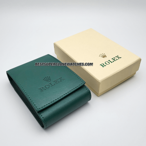 Rolex Green Watch Case Travel Pouch Soft Leather Protection