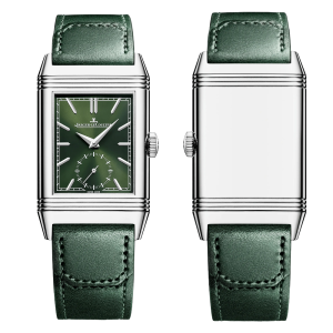 Jaeger-LeCoultre Reverso Tribute Monogace Small Seconds Green leather Strap 822 Swiss Super Clone Watch Ref-Q397843J