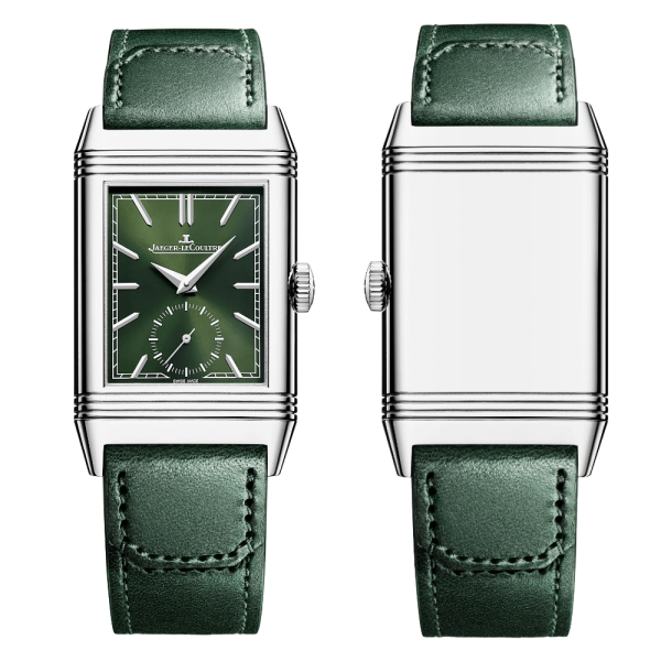 Jaeger-LeCoultre Reverso Tribute Monogace Small Seconds Green leather Strap 822 Swiss Super Clone Watch Ref-Q397843J