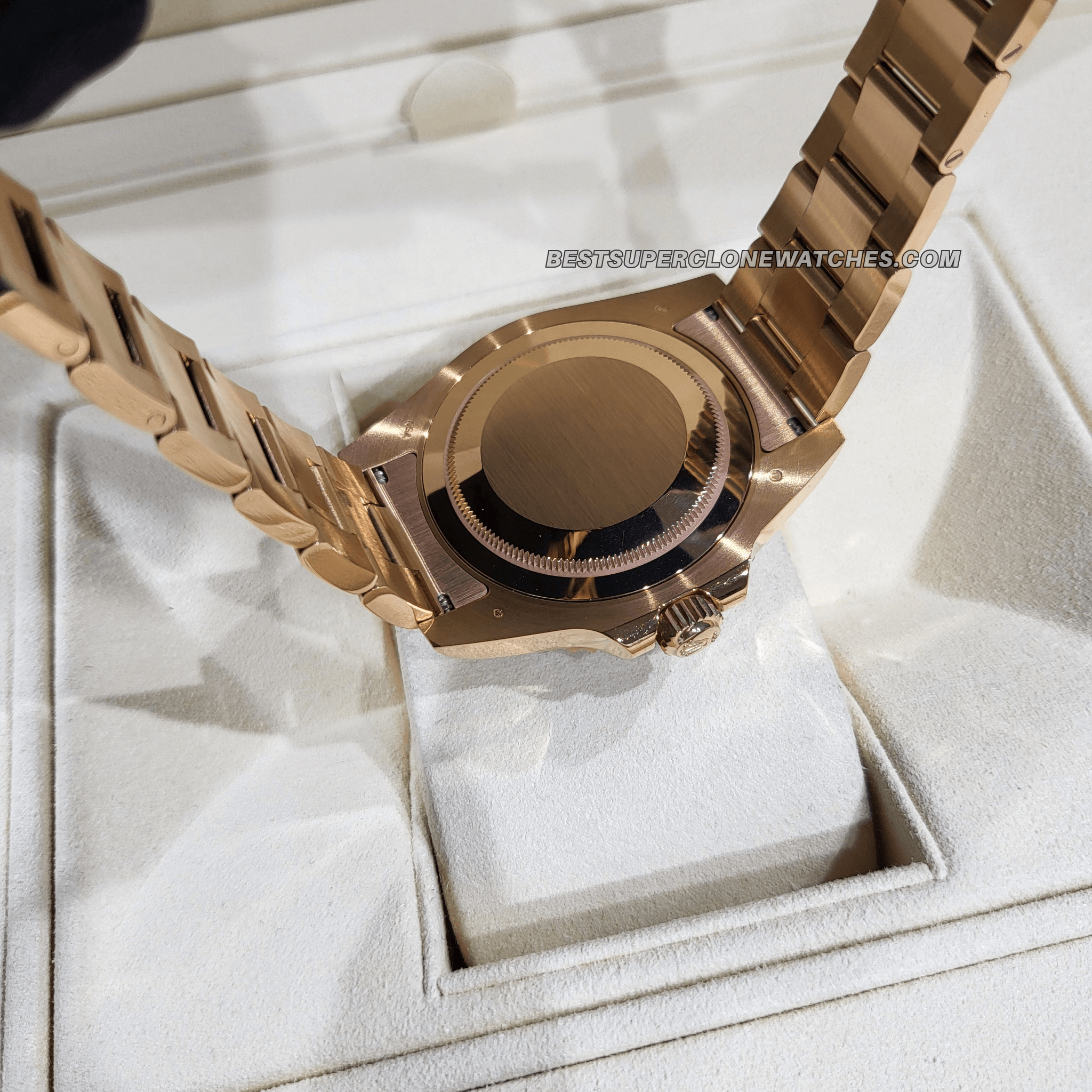 Rolex GMT Master II Everose Gold 3285 Swiss Super Clone Watch Ref-126715CHNR - Image 4