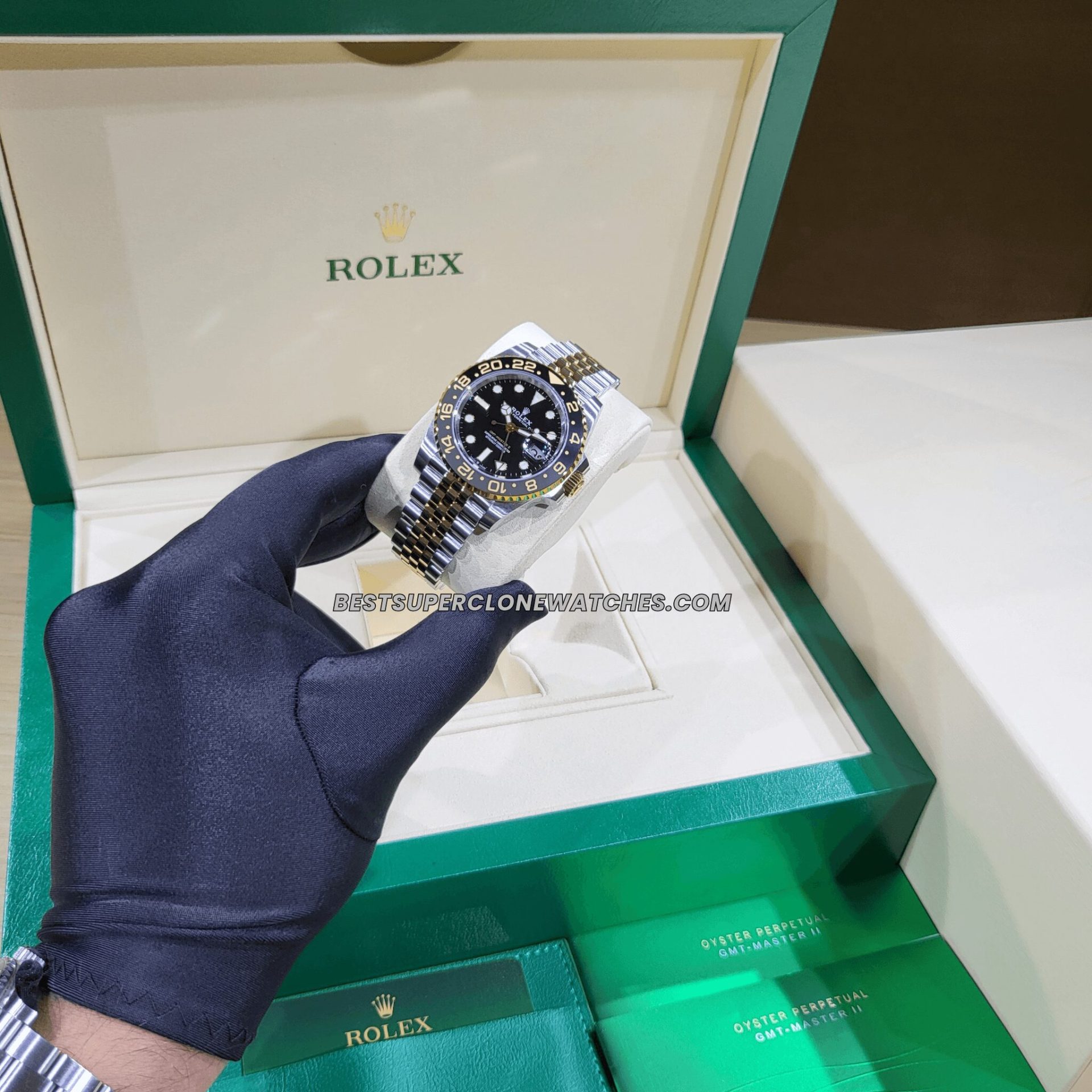 rolex gmt master ii black dial super clone watch