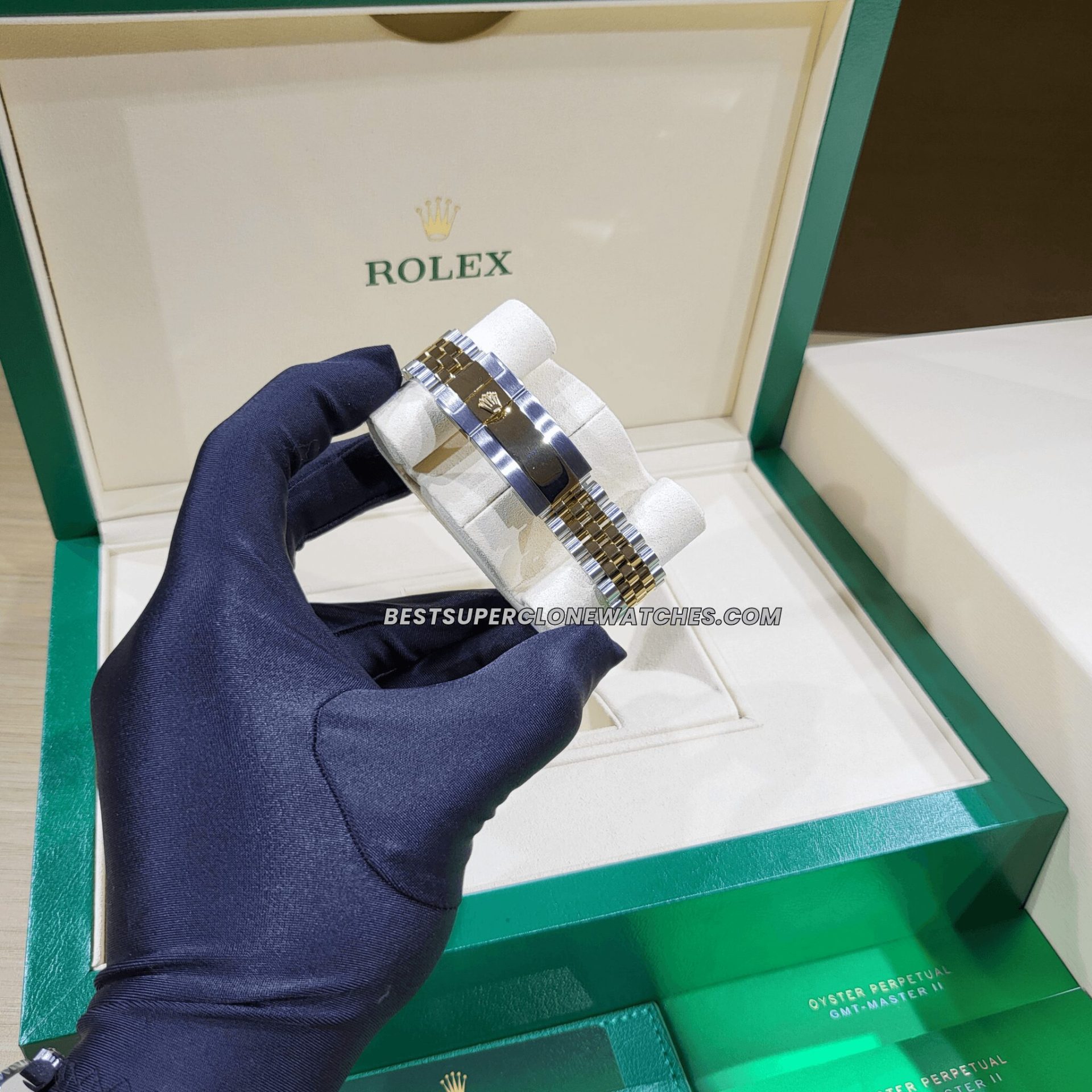 rolex gmt master ii oystersteel yellow gold replica