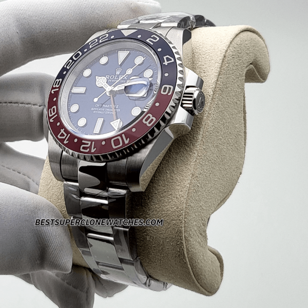 Rolex GMT Master II White Gold Midnight Blue Dial 3285 Swiss Super Clone Watch  Ref-126719BLRO - Image 2