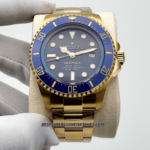 Rolex Deepsea Oyster Yellow Gold Blue Dial 3235 Swiss Super Clone Watch Ref-136668LB