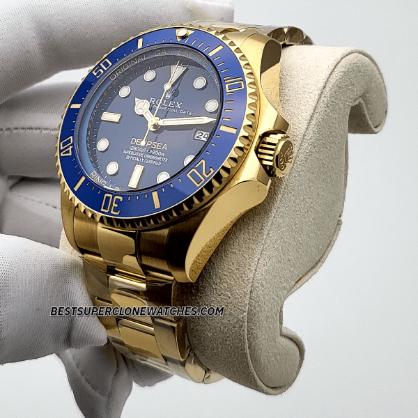 Rolex Deepsea Oyster Yellow Gold Blue Dial 3235 Swiss Super Clone Watch Ref-136668LB - Image 2