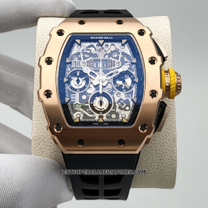 Richard Mille RM 011 Rose Gold Flyback Chronograph RM 11-03 Swiss Super Clone Watch