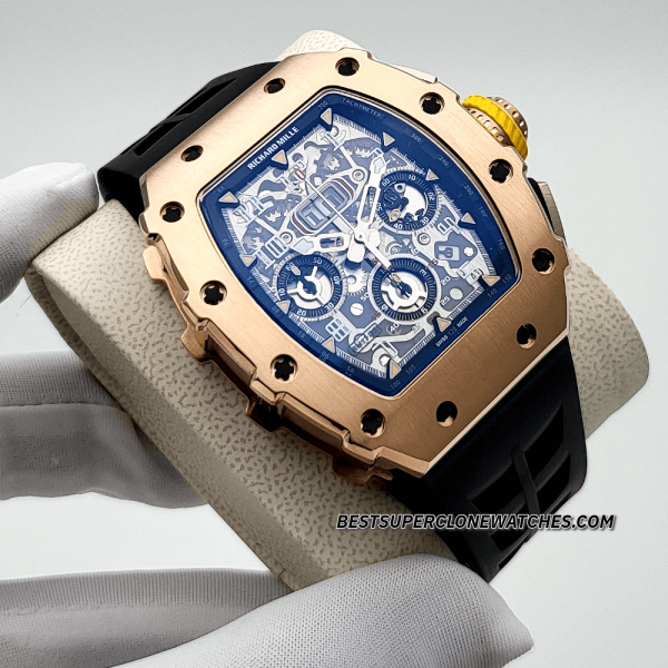 Richard Mille RM 011 Rose Gold Flyback Chronograph RM 11-03 Swiss Super Clone Watch - Image 3