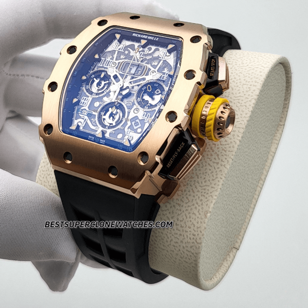 Richard Mille RM 011 Rose Gold Flyback Chronograph RM 11-03 Swiss Super Clone Watch - Image 2