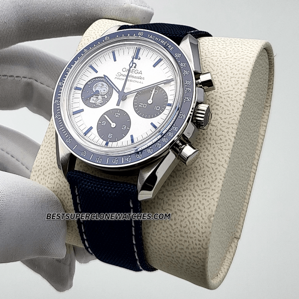 Omega Speedmaster Silver Snoopy Award” 50th Anniversary 42mm Steel on Coated Nylon Fabric Strap 3861 Swiss Super Clone Watch Ref-310.32.42.50.02.001 - Image 2
