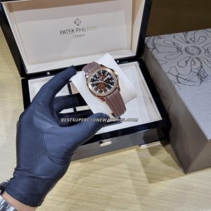 Aquanaut rose gold brown dial Super Clone