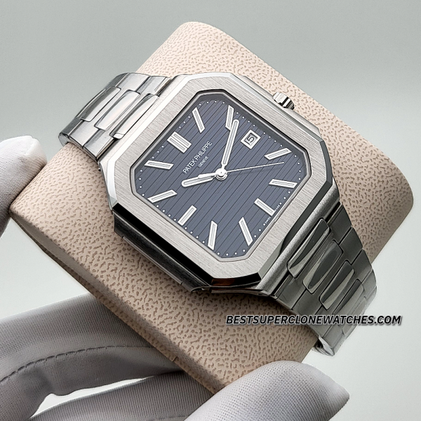 Patek Philippe Cubitus White Gold Sunburst Blue-Gray Dial 26-330 S C/434 Swiss Super Clone Watch Ref-7128/1G-001 - Image 3