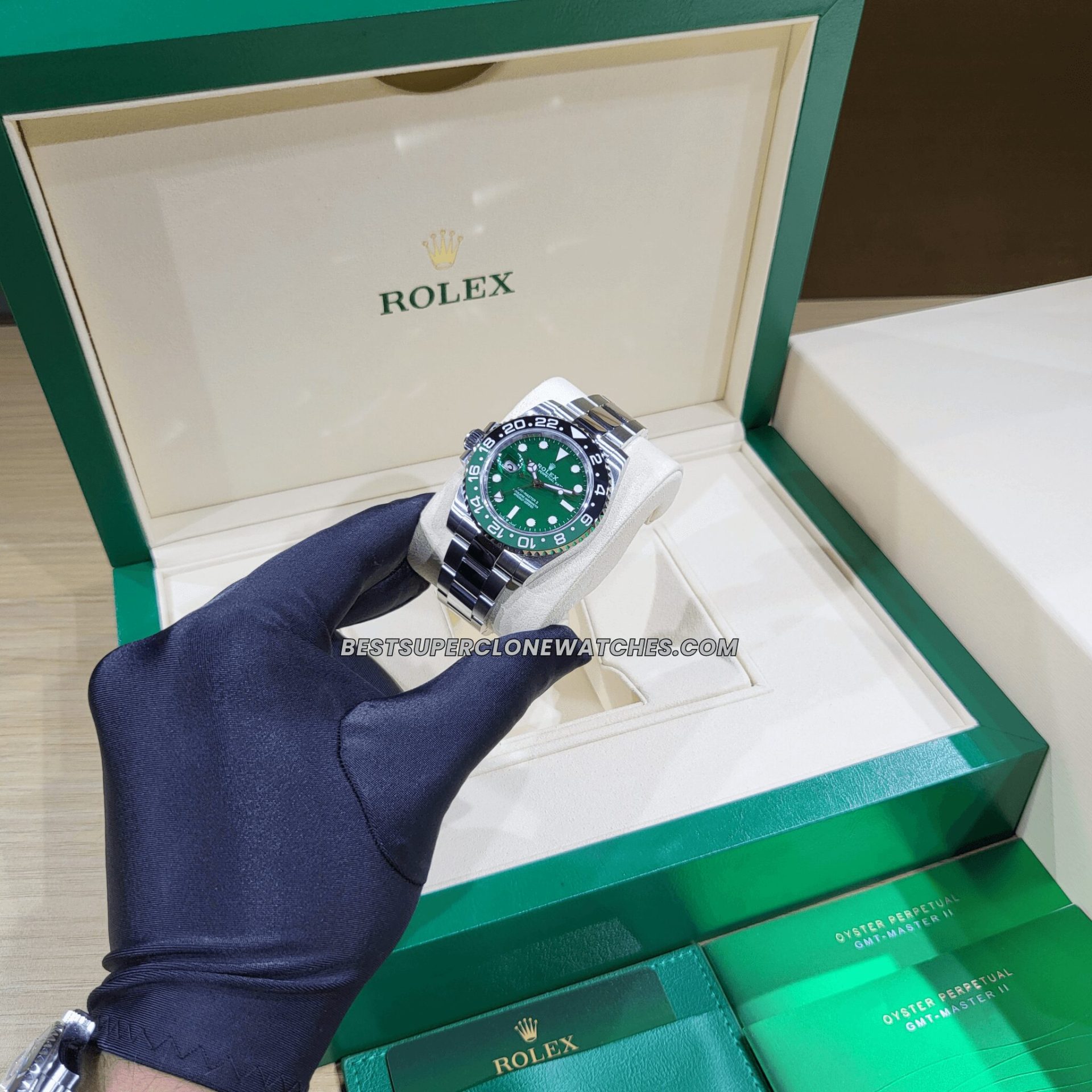 Rolex GMT Master II left-handed green bezel Super Clone watch