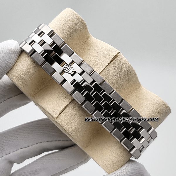 Rolex Land-Dweller 40mm Platinum Ice Blue Honeycomb Motif Dial 7135 Swiss Super Clone Watch Ref-127336 - Image 4
