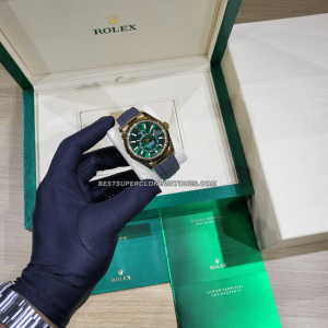 Rolex Sky-Dweller 18kt Yellow Gold Oysterflex Bright Green Dial 9002 Swiss Super Clone Watch Ref-336238