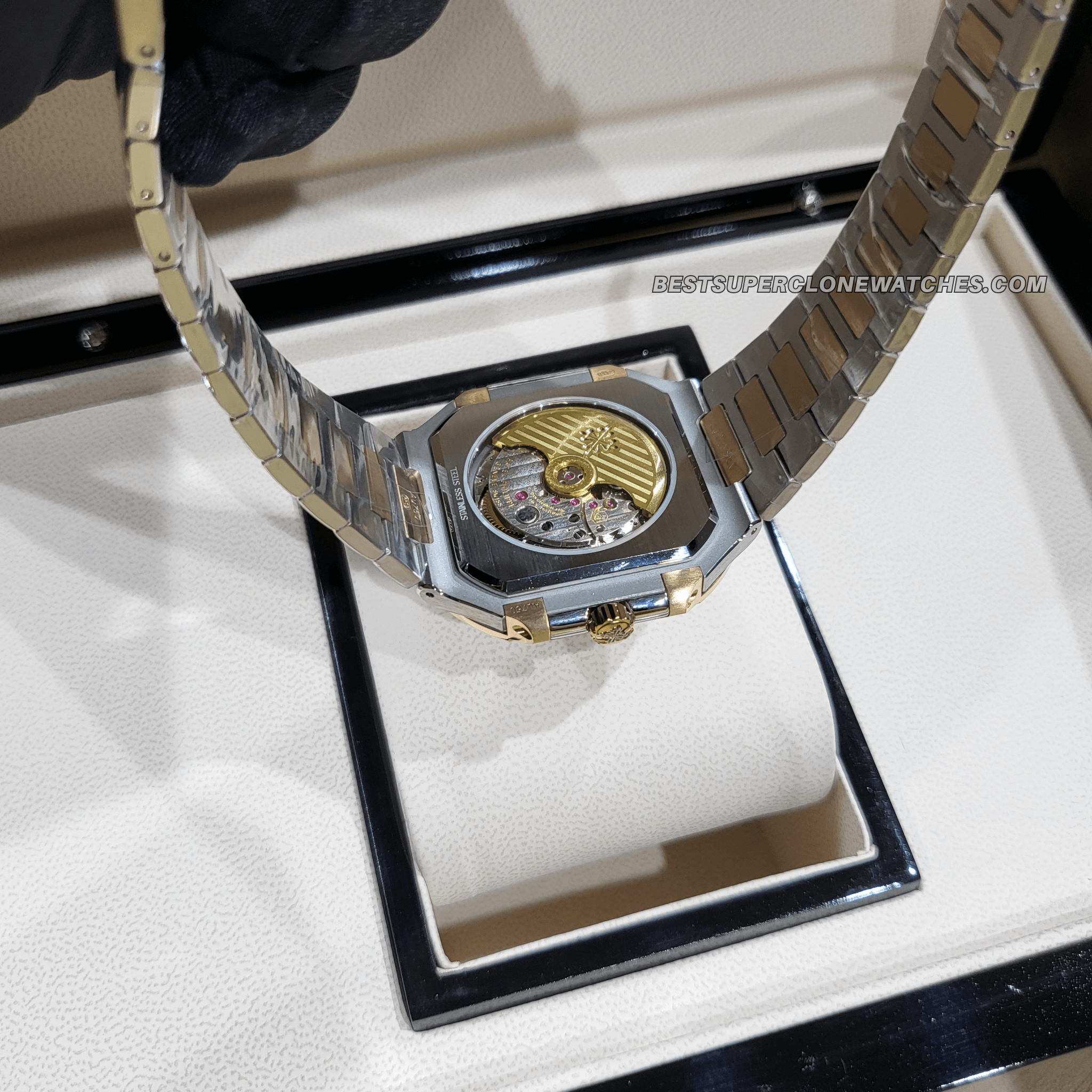 Patek Philippe Cubitus Dual Tone Sunburst Blue Dial 26-330 S C/430 Swiss Super Clone Watch Ref-5821/1AR-001 - Image 4