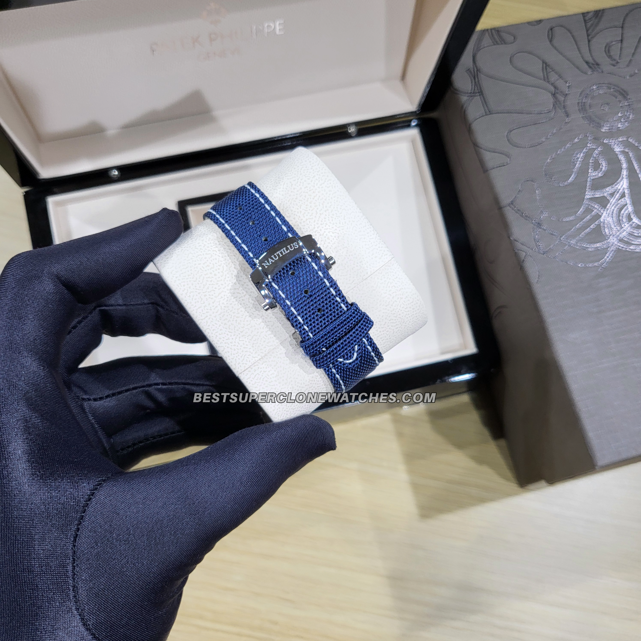 Patek Philippe Cubitus Dual Tone Sunburst Blue Dial 26-330 S C/430 Swiss Super Clone Watch Ref-5821/1AR-001 - Image 3